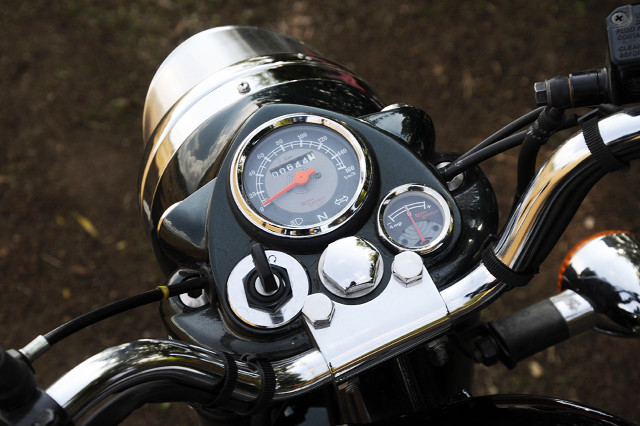 Motorcycle speedometer handlebars closeup dirt free wallpaper - medium preview image