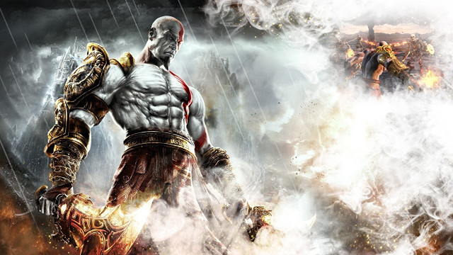 Man large arm sword fire free wallpaper - medium preview image