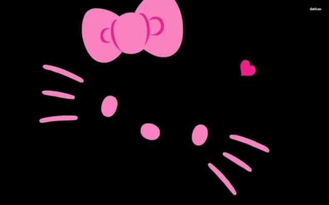 Pink kitty bow head ears free wallpaper - medium preview image
