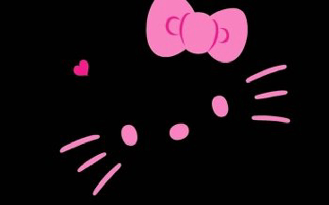 Pink kitty bow heart tail free wallpaper - medium preview image