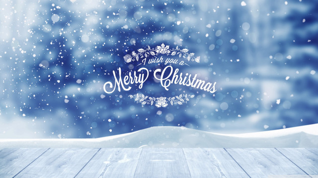 Wooden table snow covered wallpaper free wallpaper - medium preview image