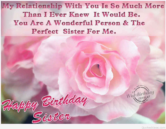 Pink rose happy birthday sister free wallpaper - medium preview image