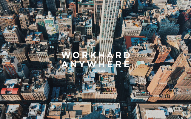 City tall buildings white sign free wallpaper - medium preview image
