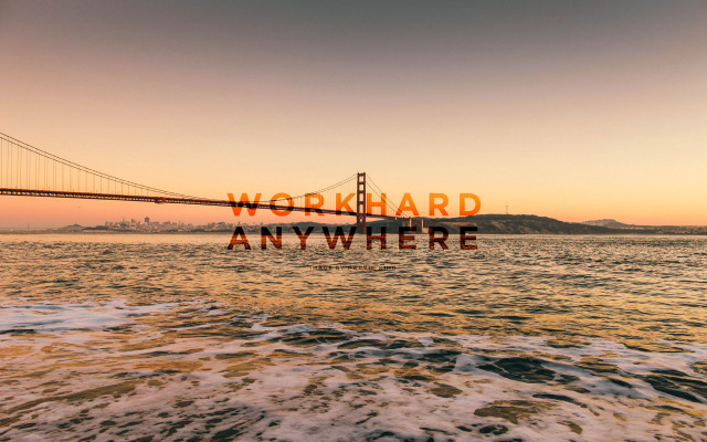 Bridge work hard anywhere water free wallpaper - medium preview image