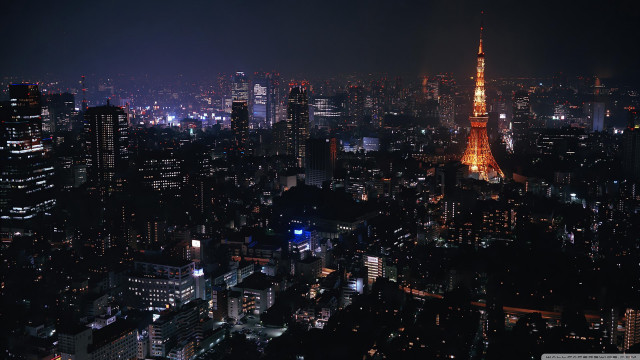 City night tower lights buildings #6 free wallpaper - medium preview image