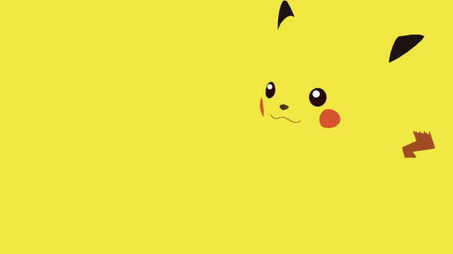 Pikachu yellow gradient simple background free wallpaper - medium preview image