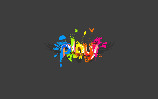 Colorful logo play bird flying free wallpaper - medium preview image