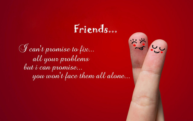 Finger two painted faces words free wallpaper - medium preview image