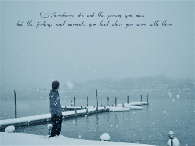 Person standing snow covered pier free wallpaper - medium preview image