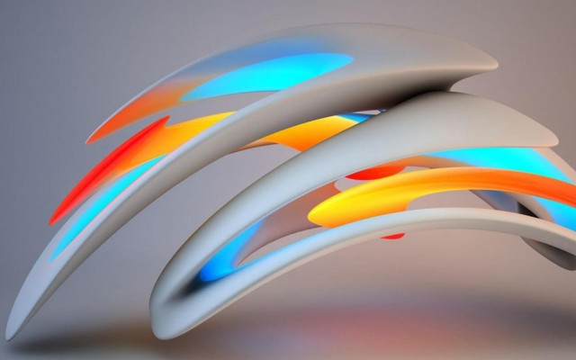Colorful objects table gray background free wallpaper - medium preview image