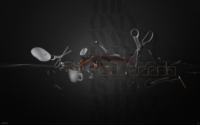 Scissors spoon black background gold #2 free wallpaper - medium preview image