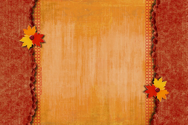 Red yellow background leaves dots free wallpaper - medium preview image