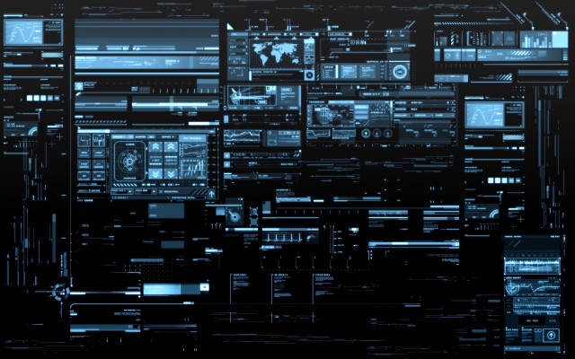 Black blue abstract background computers free wallpaper - medium preview image