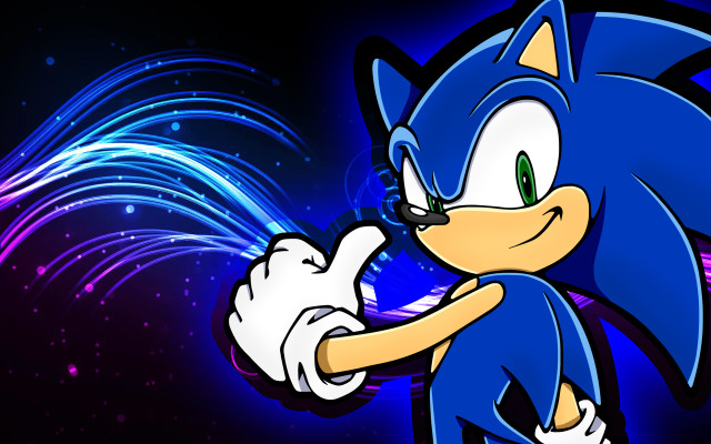 Sonic blue fireworks starry sky free wallpaper - medium preview image
