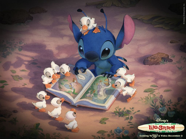 Cartoon character reading book ducks #2 free wallpaper - medium preview image
