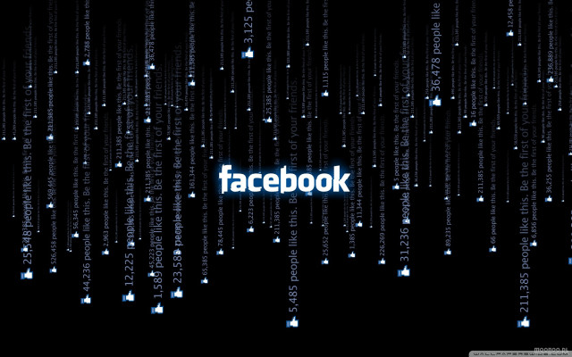 Facebook logo dark background conceptual free wallpaper - medium preview image