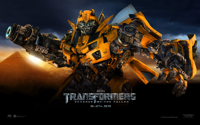Yellow black robot sky background #2 free wallpaper - medium preview image