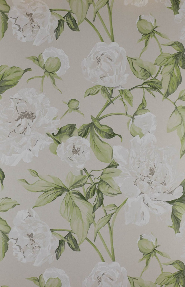 Flower pattern green leaves wallpaper free wallpaper - medium preview image