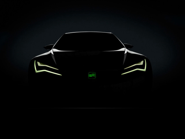 Black car green lights dark free wallpaper - medium preview image