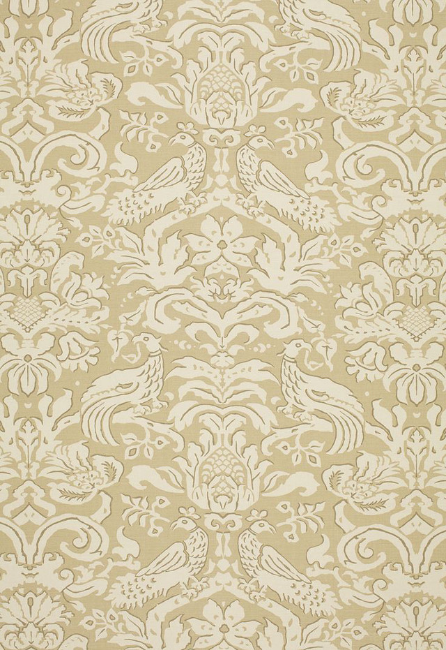 Beige white wallpaper bird pattern free wallpaper - medium preview image