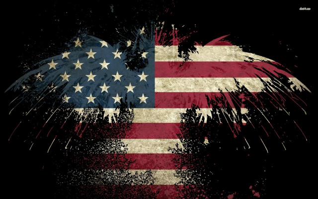 Grungy american flag black background #2 free wallpaper - medium preview image