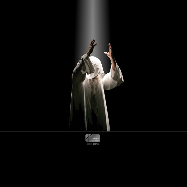 Man white robe spotlight black free wallpaper - medium preview image