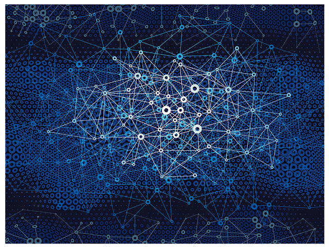 Blue background circles dots pattern free wallpaper - medium preview image