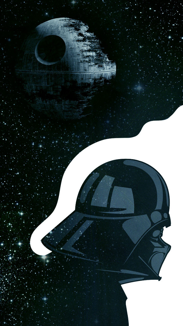Star wars helmet black white free wallpaper - medium preview image