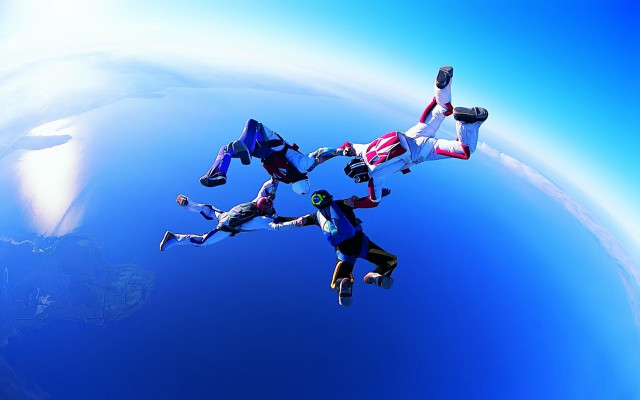 Floating people feet up air free wallpaper - medium preview image