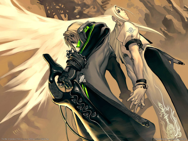 Man sword wings back heroic #2 free wallpaper - medium preview image