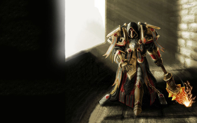 Demonic woman flame demon hand free wallpaper - medium preview image
