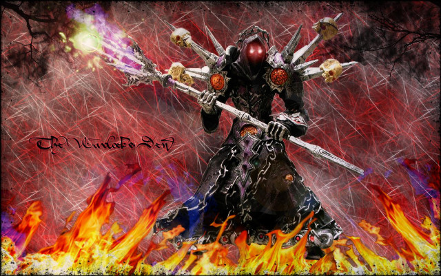 Demonic demon swords fire background #2 free wallpaper - medium preview image