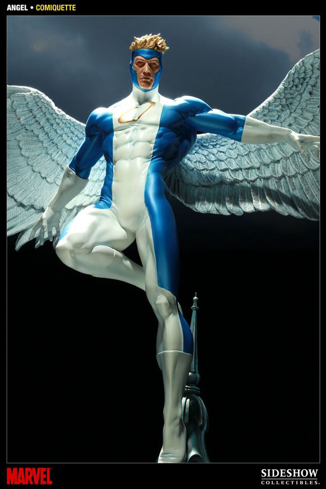 Statue man wings building gun free wallpaper - medium preview image