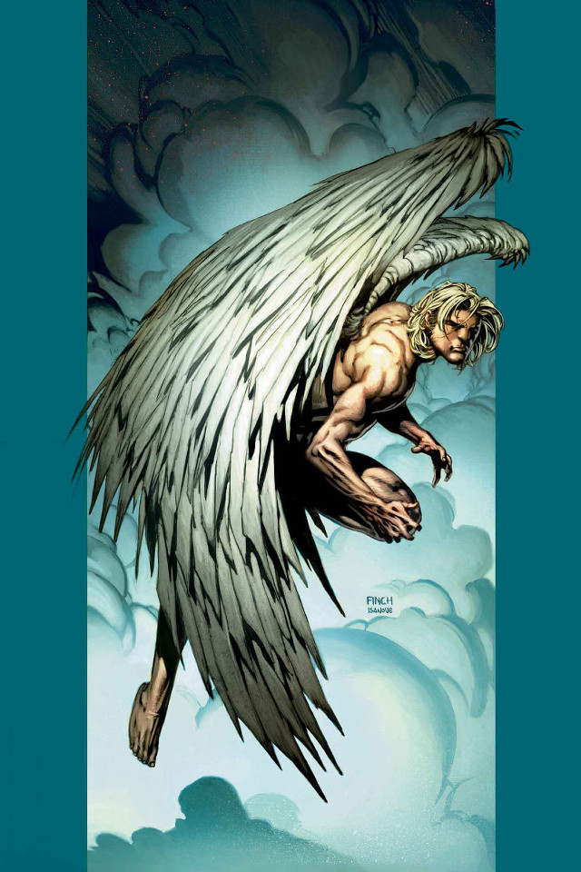 Man angel wings flying sky free wallpaper - medium preview image