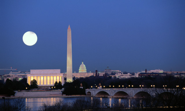 Full moon washington monument dc free wallpaper - medium preview image