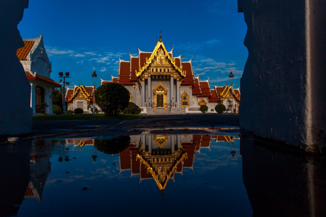 Building clock tower reflection water #2 free wallpaper - medium preview image