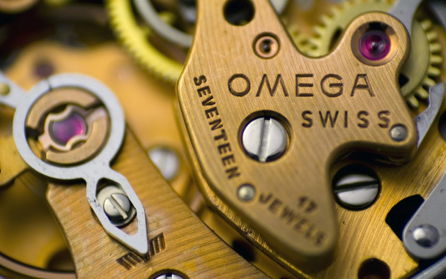 Omega swiss watch face gears free wallpaper - medium preview image