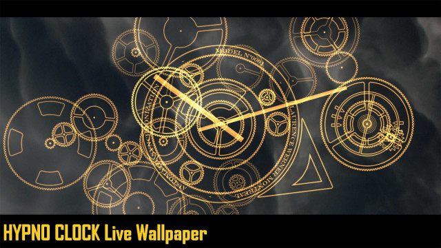 Golden clock black background yellow free wallpaper - medium preview image