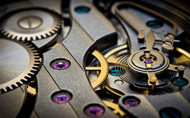 Watch face steampunk macro motion free wallpaper - medium preview image