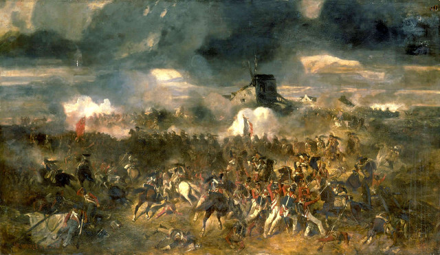 Battle horses men painting dynamic free wallpaper - medium preview image