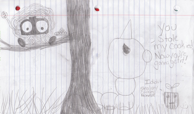 Tree bird pig branch drawing free wallpaper - medium preview image