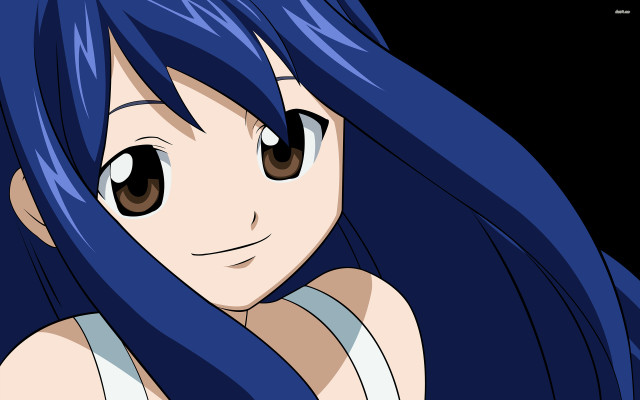 Anime girl blue hair big free wallpaper - medium preview image
