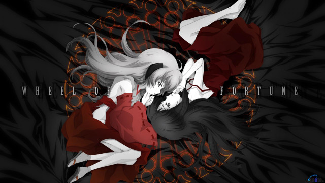 Anime characters circle flowers letters free wallpaper - medium preview image