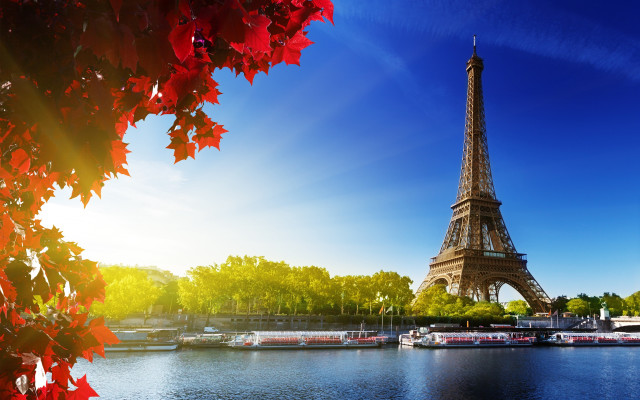 Eiffel tower paris landmark sky free wallpaper - medium preview image