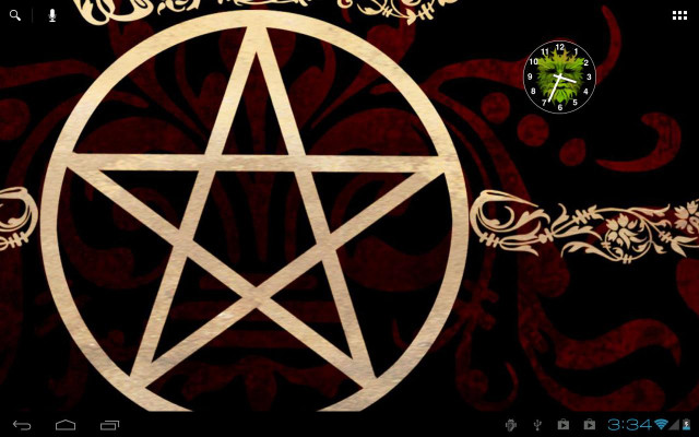 Pentagramil clock wall gothic occult free wallpaper - medium preview image