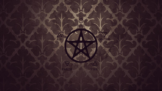 Pentagram wall pattern key bottom free wallpaper - medium preview image