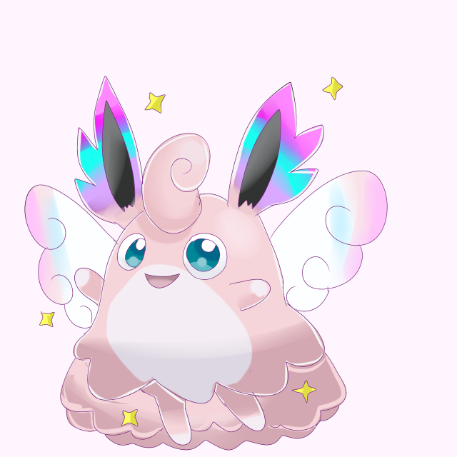 Pink blue cartoon character stars free wallpaper - medium preview image
