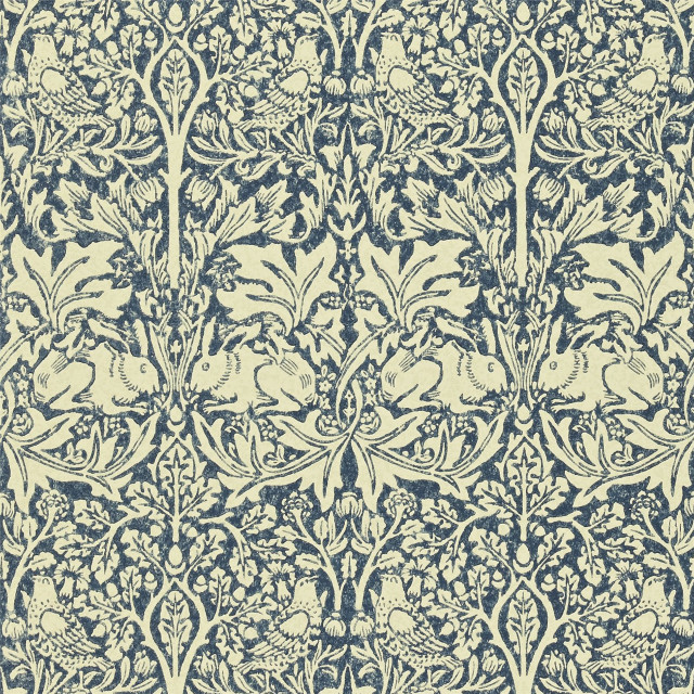 Blue white floral wallpaper design #5 free wallpaper - medium preview image