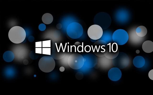 Black background blue white logo #9 free wallpaper for desktop - medium preview image