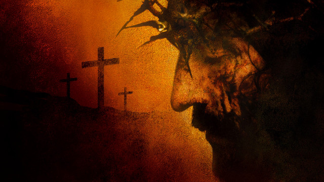 Man cross jesus painting foreground free wallpaper - medium preview image